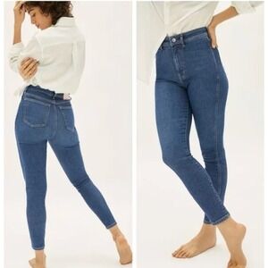 Everlane Jeans Womens 30 Regular Blue The Way High Skinny Organic Cotton Stretch